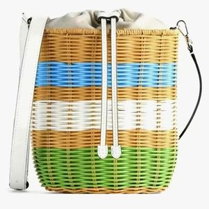 NWT Kate Spade Wicker Buoy Bag